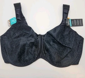 BALI Minimizer Satin Tracings Comfort Underwire Bra 3562 Black 42DD NEW B267 - Picture 1 of 4