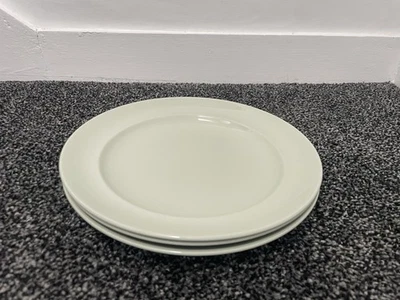 3 VINTAGE SPODE `FLEMISH GREEN DINNER PLATES - 25 CM - VGC - Image 1 of 4