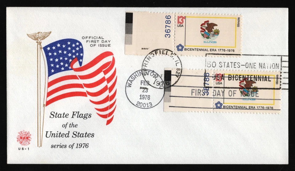 #1653 13c Illinois, W.E.B.-Dual Cancel FDC *ANY 5=FREE SHIPPING** - Image 1 of 1