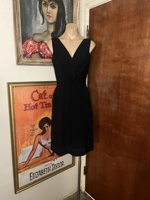 Vestido De Colección Sue Leslie of Calif Negro Transparente Pinup Rockabilly Noche Movible S Foto 1 de 4