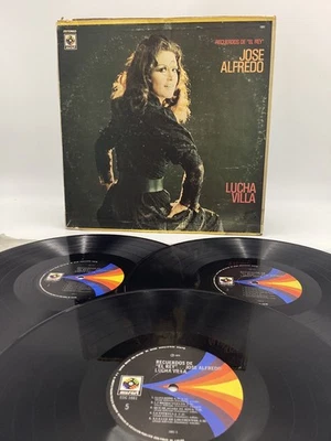 LUCHA VILLA Recuerdos de “el rey” JOSE ALFREDO (75’ MUSART 3xVINYL LP MÉXICO) EX - Image 1 of 4