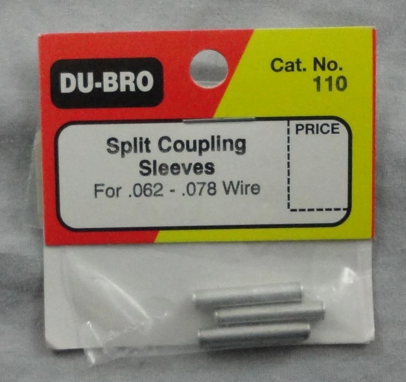 DU-BRO Split Coupling Sleeves for .062-.078 Wire (3pcs) DUB110 DuBro - Image 1 of 1