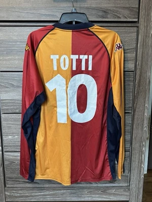 Francesco Totti AS Roma 2001 Long Sleeve Jersey #10 Size 2XL - Image 1 of 4