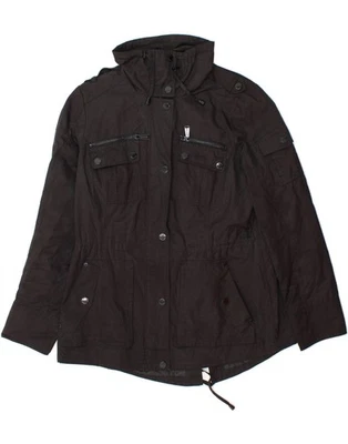 Chaqueta de lluvia MICHAEL KORS para mujer Reino Unido 14 mediana negra poliéster AJ15 Foto 1 de 4