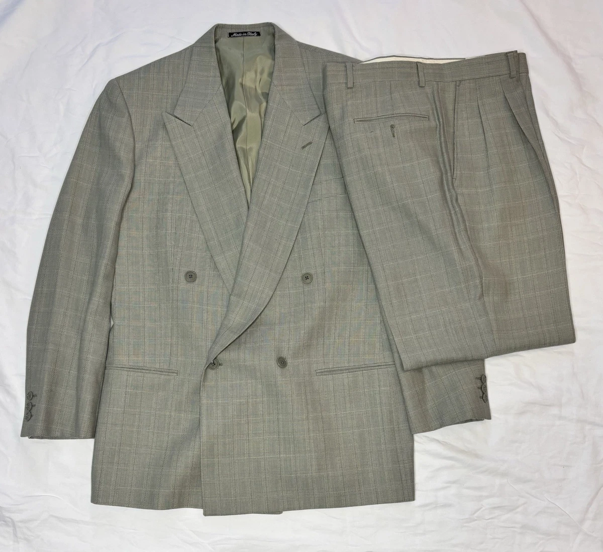 vintage double breasted suit products for sale | eBay