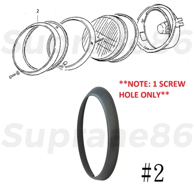Borde de llanta de faros derecha o izquierda para Porsche 911 1974-1994 con 1 orificio de tornillo Foto 1 de 4