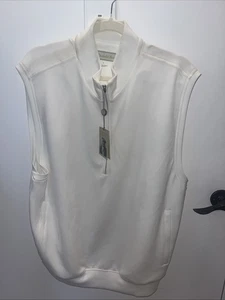 Donald Ross Sleeveless Nylon Shirt Pearl Color New With Tags Sz Large - Picture 1 of 7