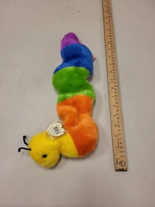 Ty Beanie Baby Zoll Inchworm Plüschtier 1995 Regenbogen Raupe Sammlerstück 8 - Bild 1 von 3