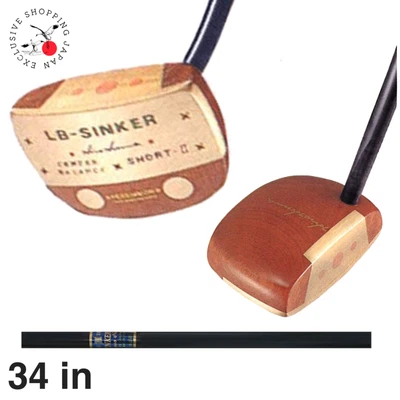 HONMA LB-SINKER Short-2 PERSIMMON Putter 34in Pendulum Graphite Shaft Vintage JP - Image 1 of 4