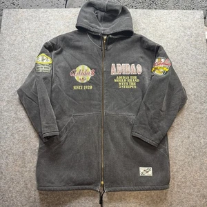 Vintage Adidas Descente Japan Sherpa Quilt Lining Hooded Jacket Size Large RARE - Picture 1 of 21