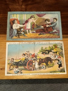 2-Charles Qualman Trade Cards-Boots/Shoes-Peoria, IL.  U339 - Picture 1 of 10