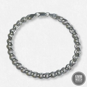 Genuine 925 Sterling Silver Men's Bracelet *Nonna Link Chain Bracelet - Picture 1 of 3