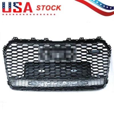 For Audi A7 S7 RS7 Style 2016-2018 Front Honeycomb Mesh Grill Grille W/ Quattro - Image 1 of 4