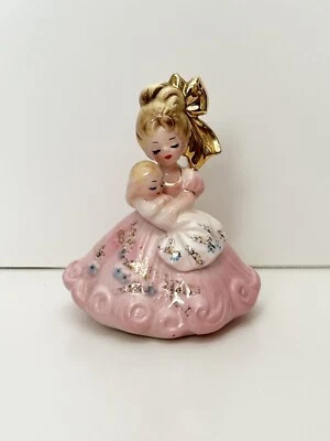 Josef Originals Bebé con Madre Bautizo Rosa Vestido Fiesta Pastel Topper Serie Foto 1 de 4