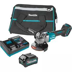 MAKITA (GAG01M1) 40V Max XGT Brushless Cordless 4‑1/2” / 5" Angle Grinder Kit, w - Picture 1 of 7
