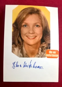 Autografo originale di Gila von Weitershausen, con immagine rivista a colori, Din A 4 - Foto 1 di 1