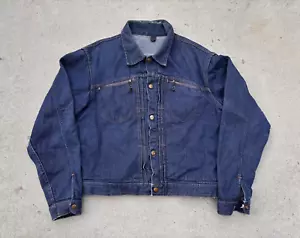 1950er 1960er Jahre Roebucks Sears plissiert Rindshand Typ II Denimjacke Vintage kastenförmig Vintage Vintage Vintage Vintage - Bild 1 von 16