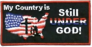 Parche bordado para motociclista My Country Is Still Under God Cross - Imagen 1 de 1