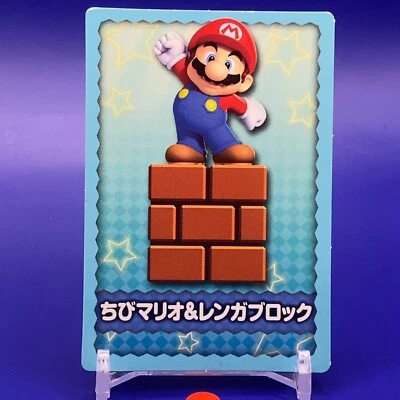 Mini Mario & Brick Block Top Super Mario Bros. U Card 2012 Nintendo Japan F/S - Image 1 of 4