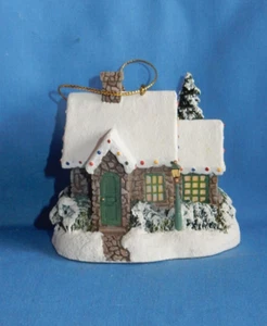 Decorazione natalizia illuminata Bradford Thomas Kinkade 2001 bagliore da sera - Foto 1 di 6