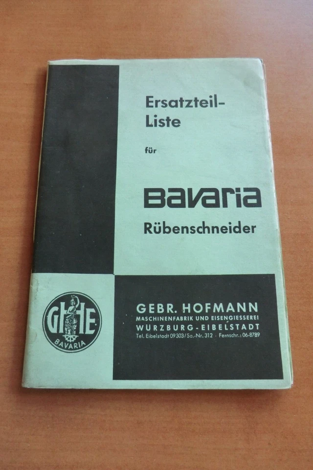 Ersatzteilliste Rübenschneider Rübenbröckler Motor-Anbauteile Bavaria GHE - Bild 1 von 2