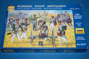 Zvezda 8022 - Russian Foot Artillery 1812-1814 scala 1/72 - Foto 1 di 2