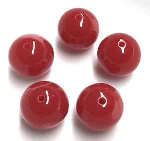 8 pcs Red 20mm Chunky Candy Gumball Bubblegum Large Acrylic Beads - Picture 1 of 2