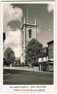 High Wycombe Church Buckinghamshire All Saints - Real Photo Postcard T12 - Picture 1 of 3