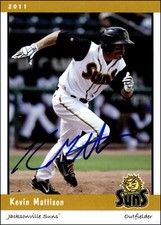 2011 Grandstand Kevin Mattison #NNO    Rookie Signed Auto Jacksonville Suns
