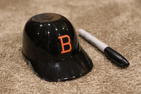 1963 Baltimore Orioles "B" Custom Stadium Ice Cream Helmet Sundae Cap Helmets Cover