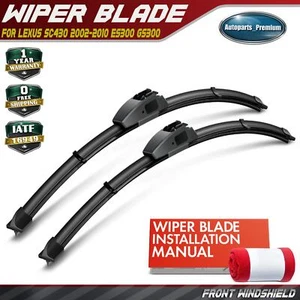 2x Front 24" & 20" Windshield Wiper Blades for Lexus SC430 2002-2010 ES300 GS300 - Picture 1 of 11