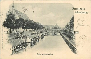 Postal de Straussburg Alemania vista al río indivisa 1900 Johannesstaden 24-9551 - Imagen 1 de 2