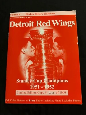曲棍球历史年鉴底特律红翼斯坦利杯冠军 1951 - 52 #/1000 — 第 1/4 张图片