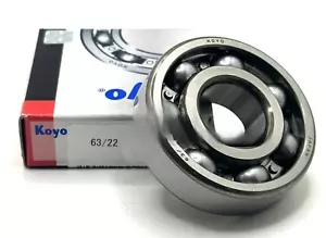 Koyo 63/22 C3 DEEP GROOVE BALL BEARING, 22x56x16 mm - Picture 1 of 3