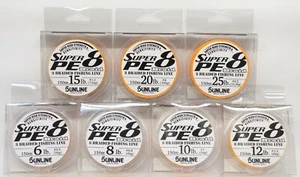 SUNLINE New Super PE 8 Braid Orange 150m 8lb 10lb 12lb 16lb 20lb 25lb Made Japan - Picture 1 of 8
