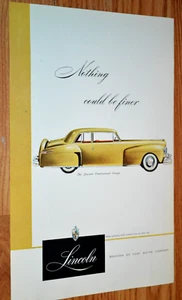 Lincoln Continental 1947 cupé original vintage publicidad impresión anuncio-47 oro - Imagen 1 de 1