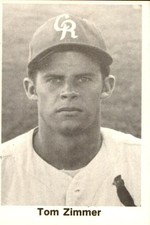 1972 Cedar Rapids Cardinals TCMA #3 Tom Zimmer - NM Baseball Card
