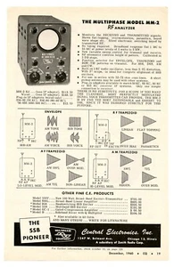Analizador de RF MM-2 modelo multifásico anuncio cargador radioaficionado CQ (12/60) - Imagen 1 de 1