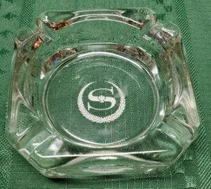 Cenicero cuadrado de vidrio transparente Sheridan Hotel vintage ~ 3,5 pulgadas leer - Imagen 1 de 6