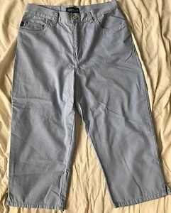 ❤️$65 RALPH LAUREN ~ light blue ~ CROPPED CAPRIS JEANS ~ petite size 8P ~ EUC❤️ - Picture 1 of 5