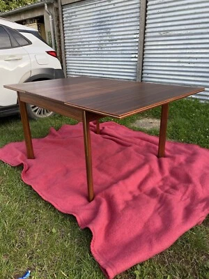 Table à manger Luigi Bartolini palissandre vintage extensible ans 70 80 système - Photo 1/4