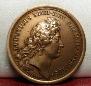 1670 LOUIS XIV HISTORICAL MEDAL NAVY RESTORED 41mm - Picture 1 of 2