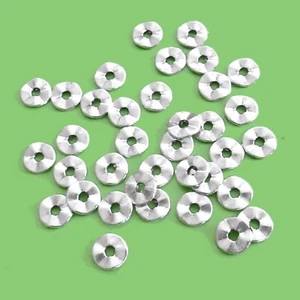 Metallperlen Scheiben 7 mm Farbe Stahl 100 Perlen Spacer nenad-design AN605 - Bild 1 von 8