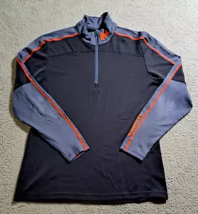 Maglione Helly Hansen uomo blu arancione 1/4 zip maglietta performance / taglia small - Foto 1 di 8