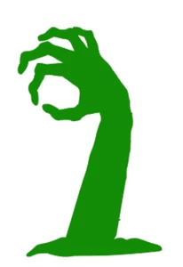 Zombie Hand Vinyl Decal Sticker -Car Window, Laptop, Water Bottle, Journal, Mug - Picture 1 of 13