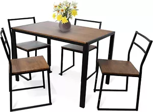 5 Piece Dining Room Set Modern Dining Table And Chairs Set Of 4 For All Purpose - Picture 1 of 9