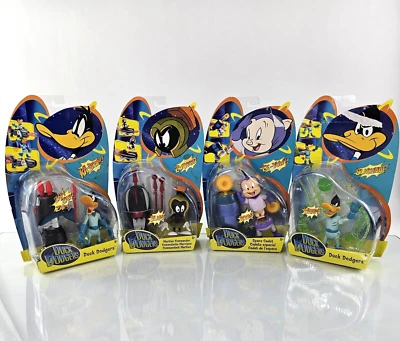 Duck Dodgers FULL SET Figures Marvin Martian Daffy Porky Mattel 2003 RARE NEW - Image 1 of 4