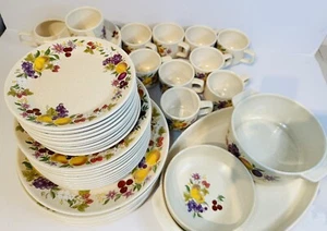 Temper-Ware by Lenox Summer Harvest _ rare complet set for 8_Vtg - Picture 1 of 16