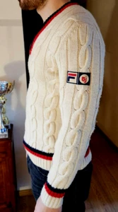 FILA SUPER RARE ! FILA BJ BORG VINTAGE MK1 SWEATER - ORIGINAL 70'S ! - Foto 1 di 15