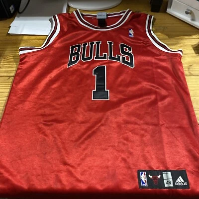 Camiseta costurada basquete ADIDAS DERRICK ROSE #1 CHICAGO BULLS NBA TAMANHO 48 - Imagem 1 de 4
